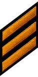 Uniform Hash Marks for Years of Service - Dark Gold on Black Felt
